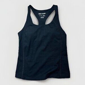 DKNY Sport Top Women’s Small Black Tank Top Support Bra Lined Removable Padding